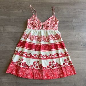 ALICE + OLIVIA - Melvina Tie-Front Gathered Babydoll Dress - size 4